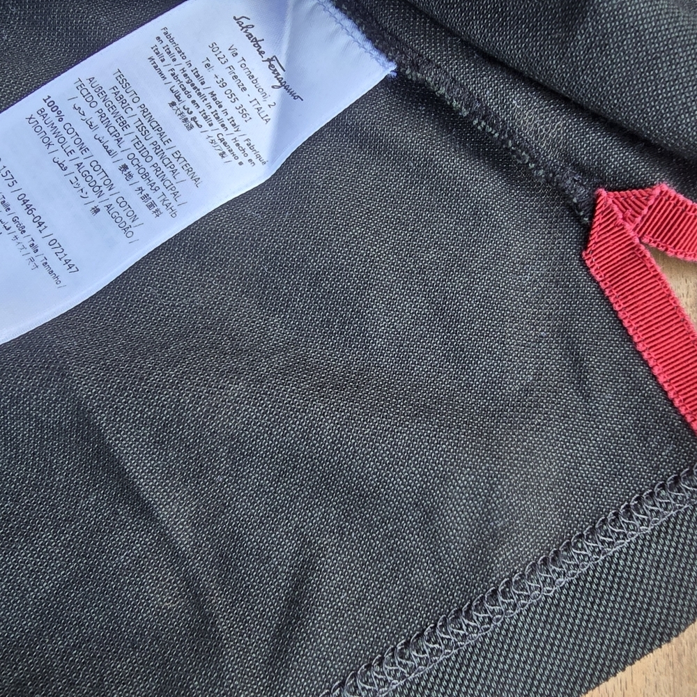 Salvatore Ferragamo Dark Green Polo with Black Collar - Picture 6 of 9